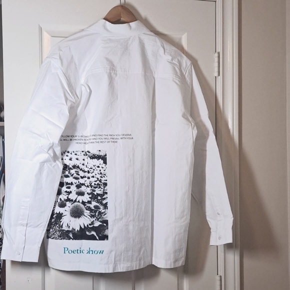 NWT Men's Zara Long Sleeve Cotton Shirt - Picture 2 of 5